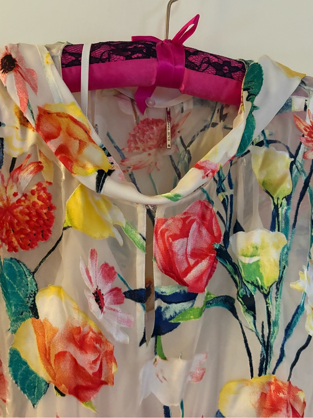 Elie Tahari colourful silk blouse